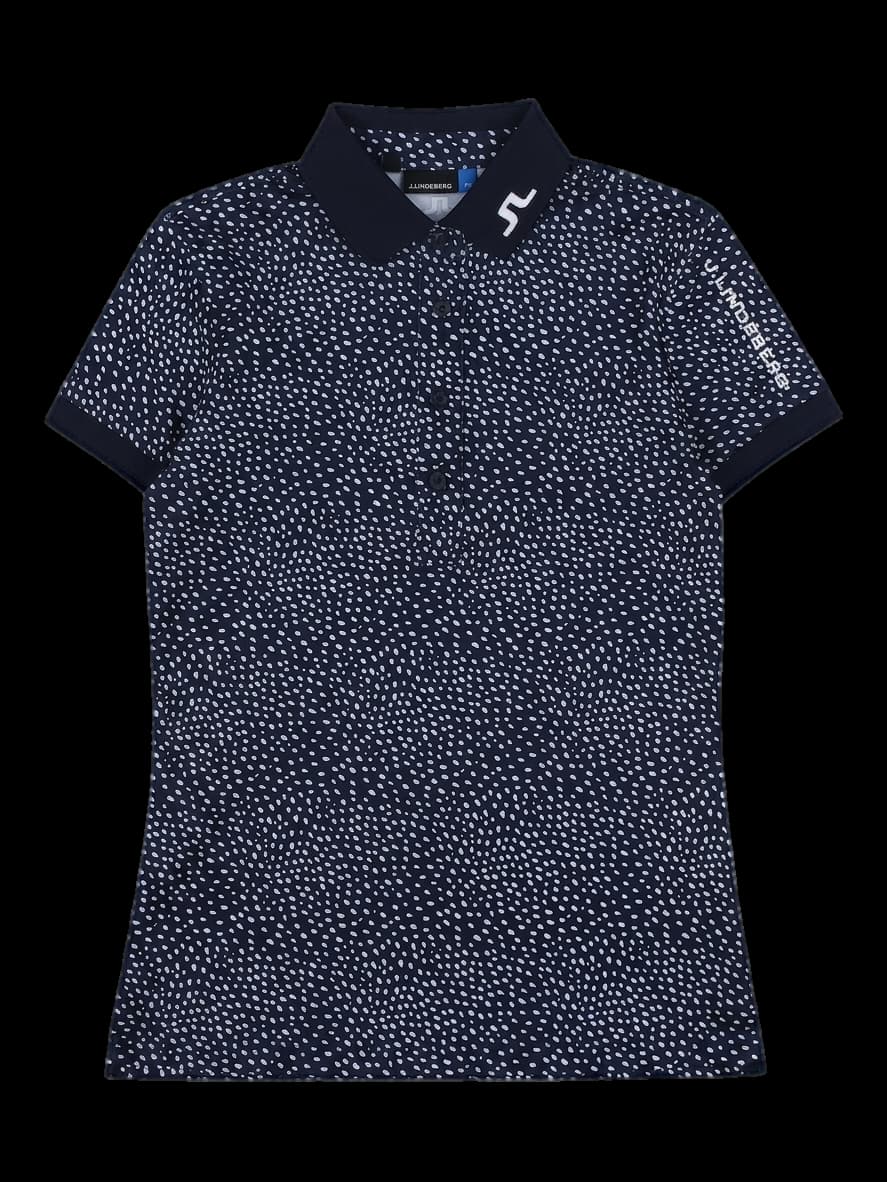 제이린드버그 네이비 도트 반팔 카라티