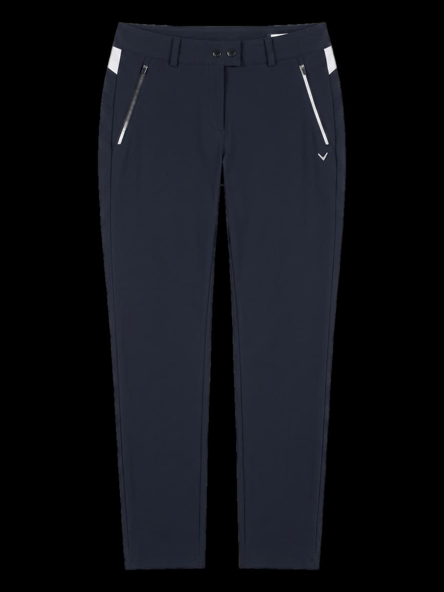 블랙 배색 골프 긴바지