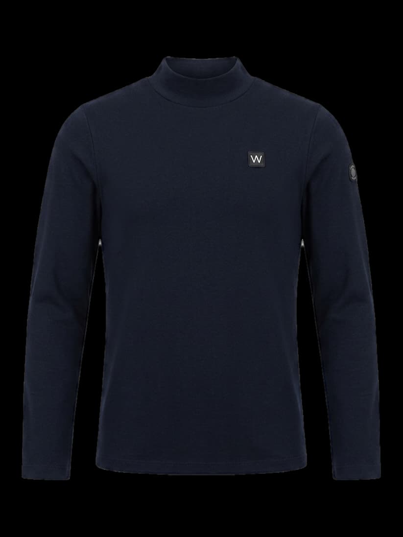 블랙 하이넥 롱슬리브 티셔츠