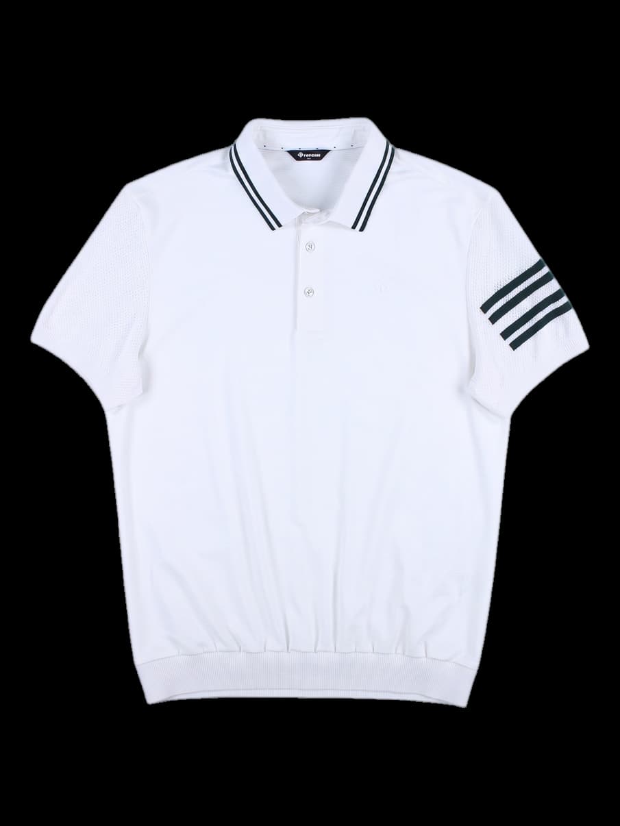 [남성] 펀칭 소매 반팔 카라 티