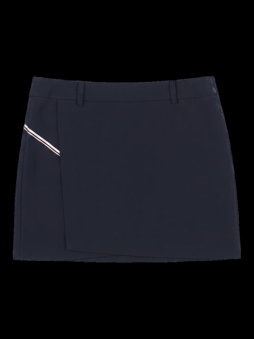 블랙 랩 스타일 미니 스커트