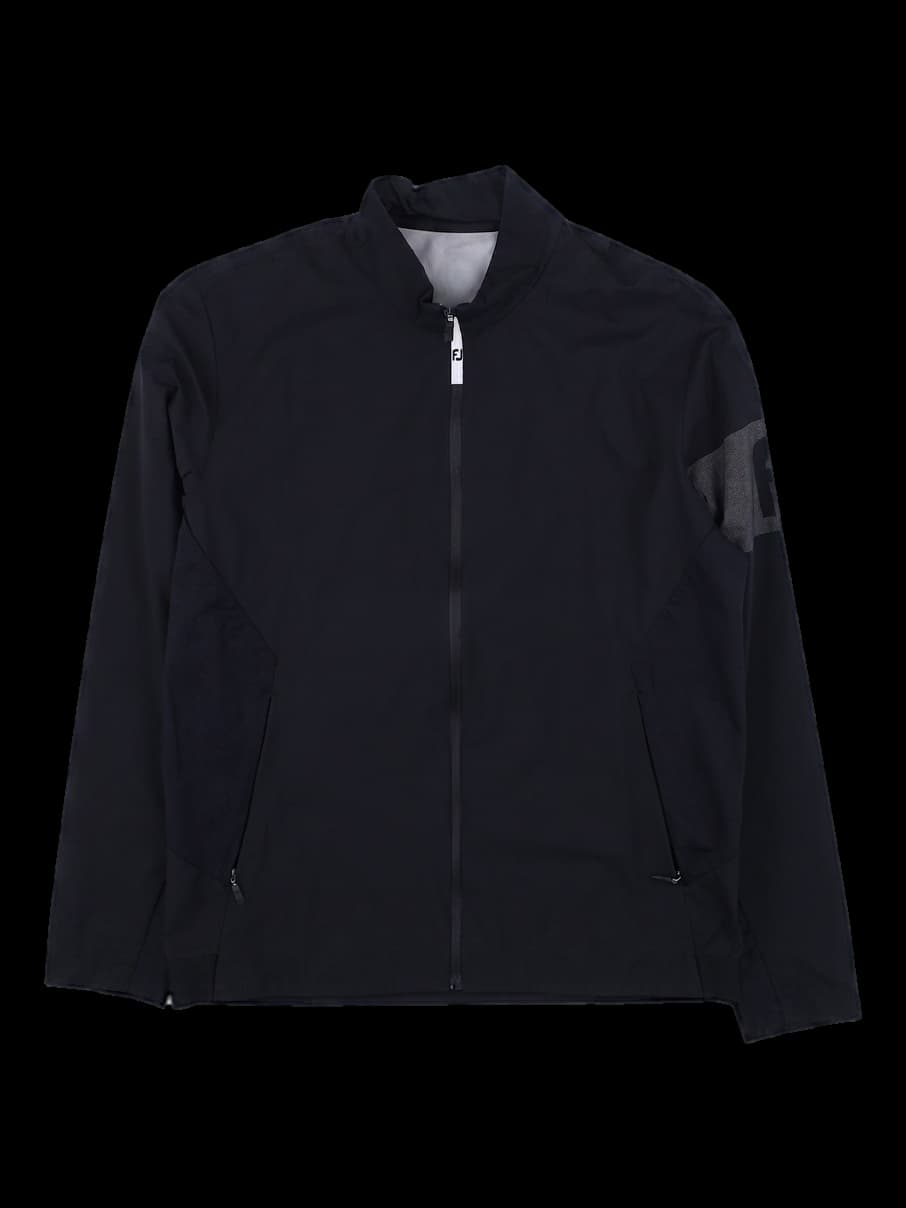 블랙 지퍼 스탠드 칼라 재킷