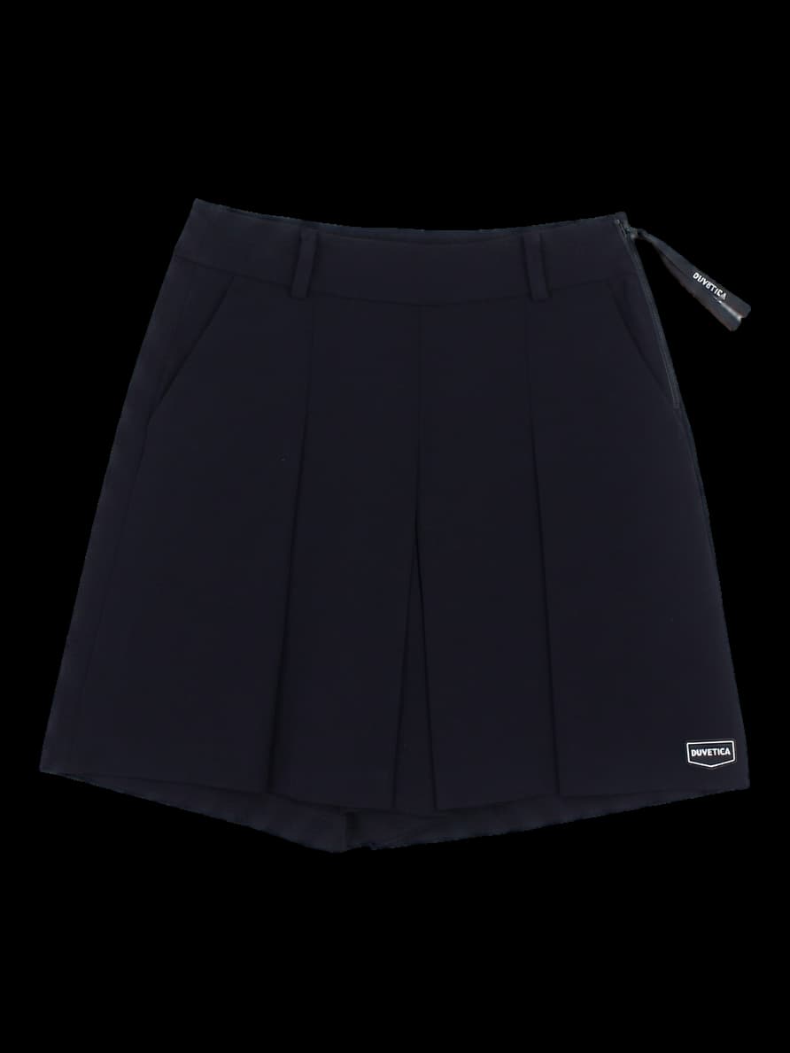 블랙 듀베티카 로고 플리츠 반바지