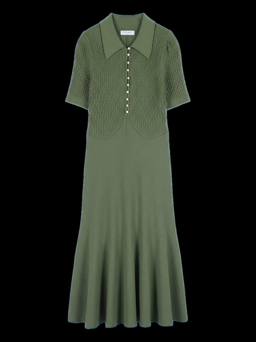 니트 반팔 원피스