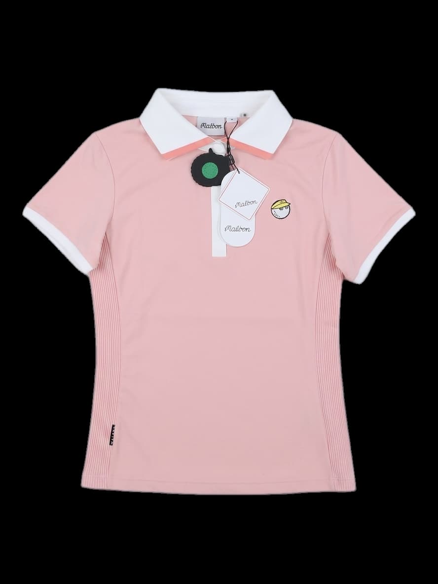 말본 골프 여성 핑크 반팔 폴로 티셔츠