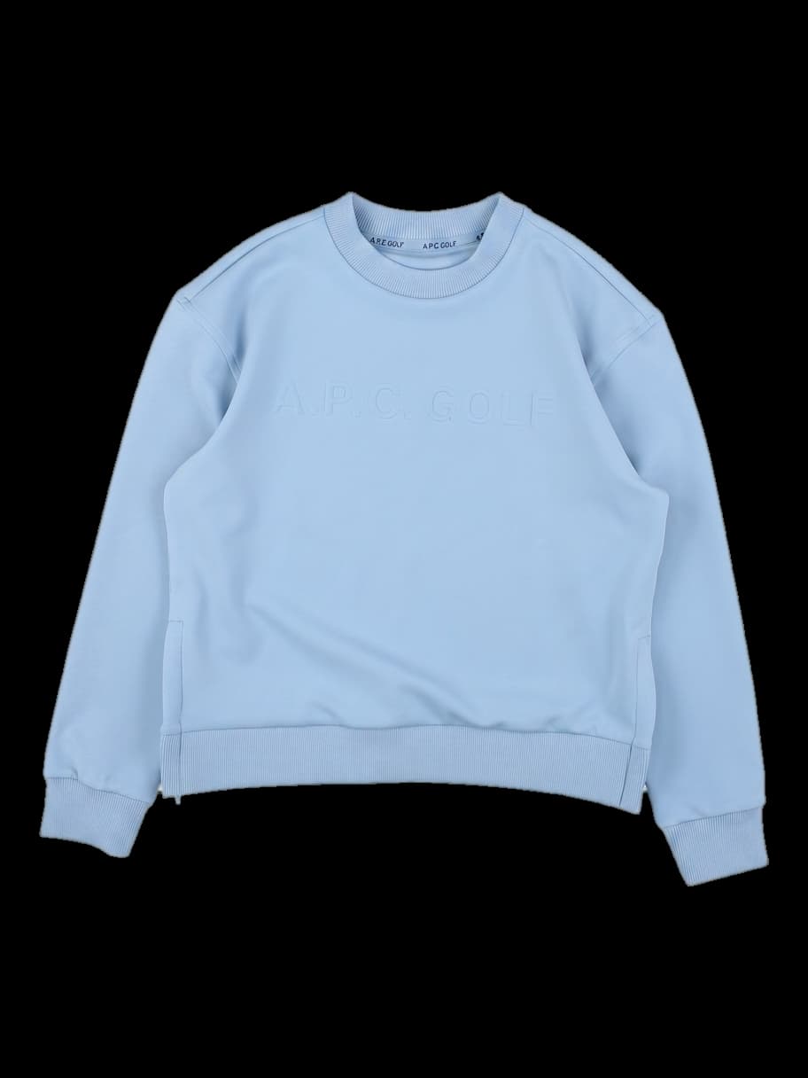 A.P.C. GOLF 라이트 블루 엠보싱 로고 스웨트셔츠