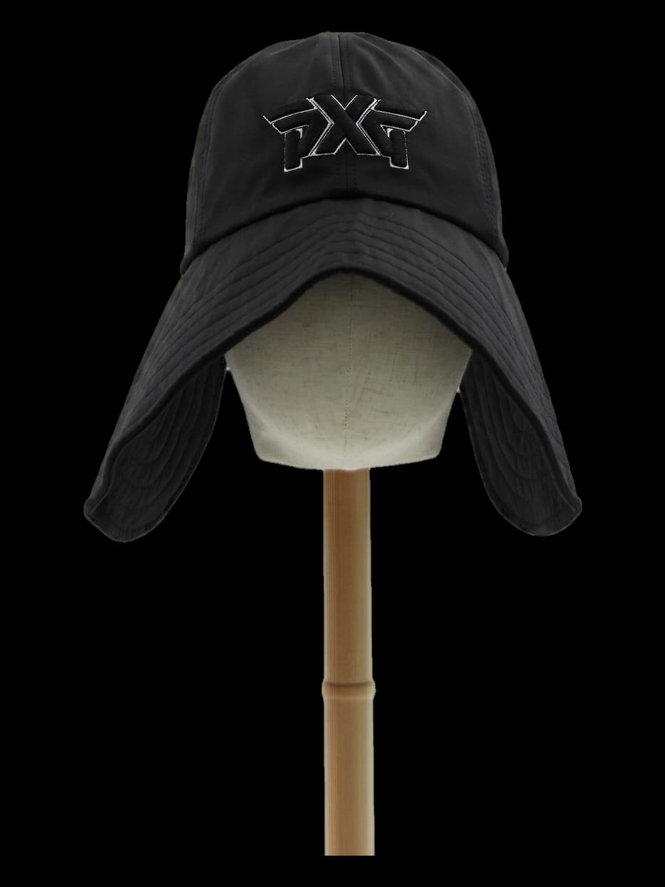 블랙 로고 플랩 햇