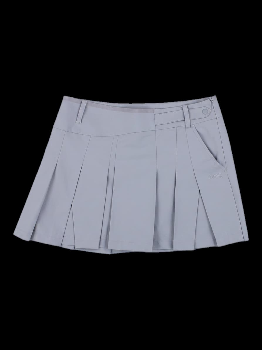 그레이 플리츠 골프 스커트