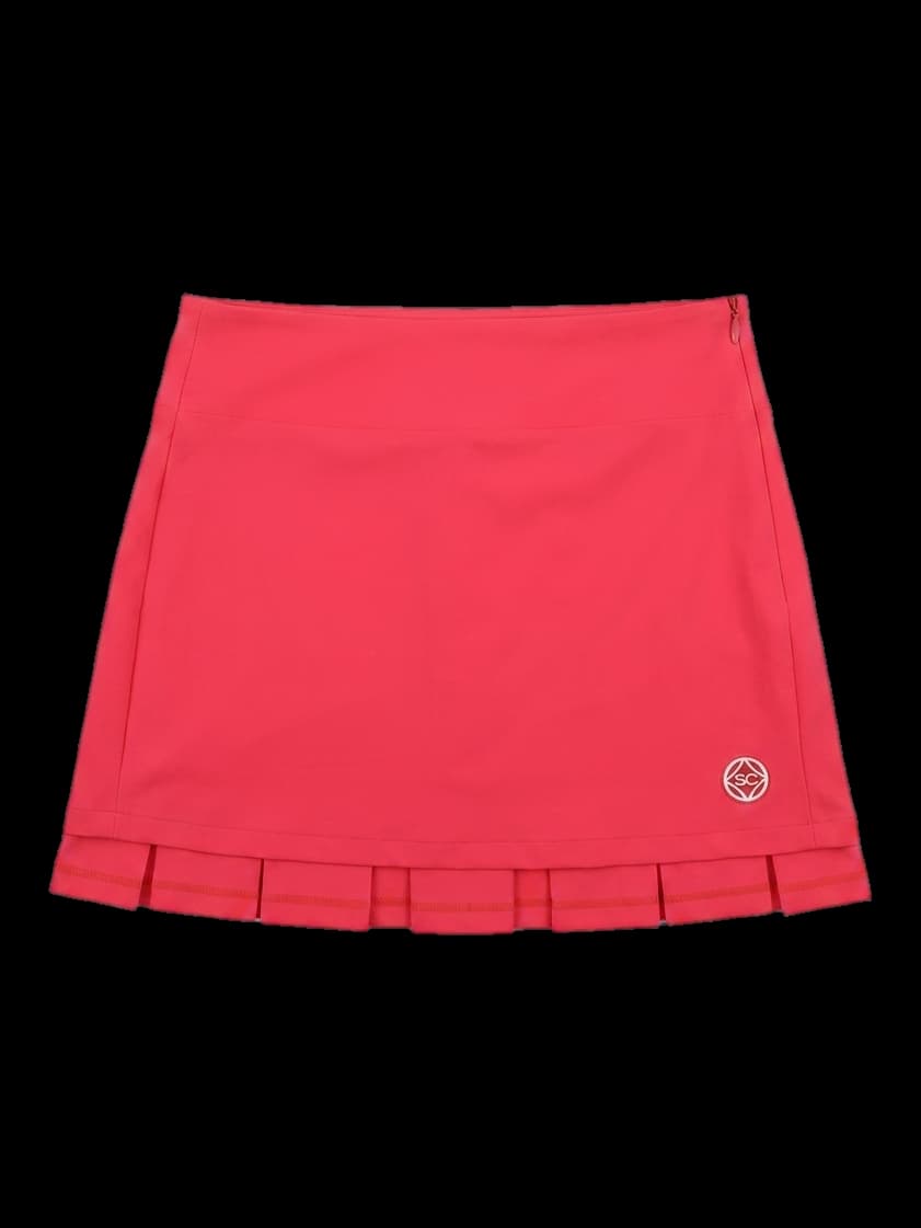 핑크 플리츠 미니 스커트