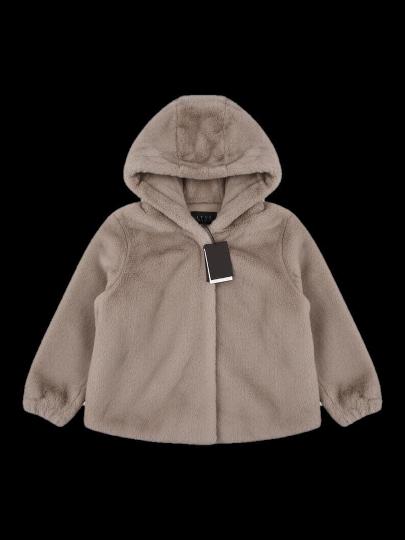 여성 후드 털 코트