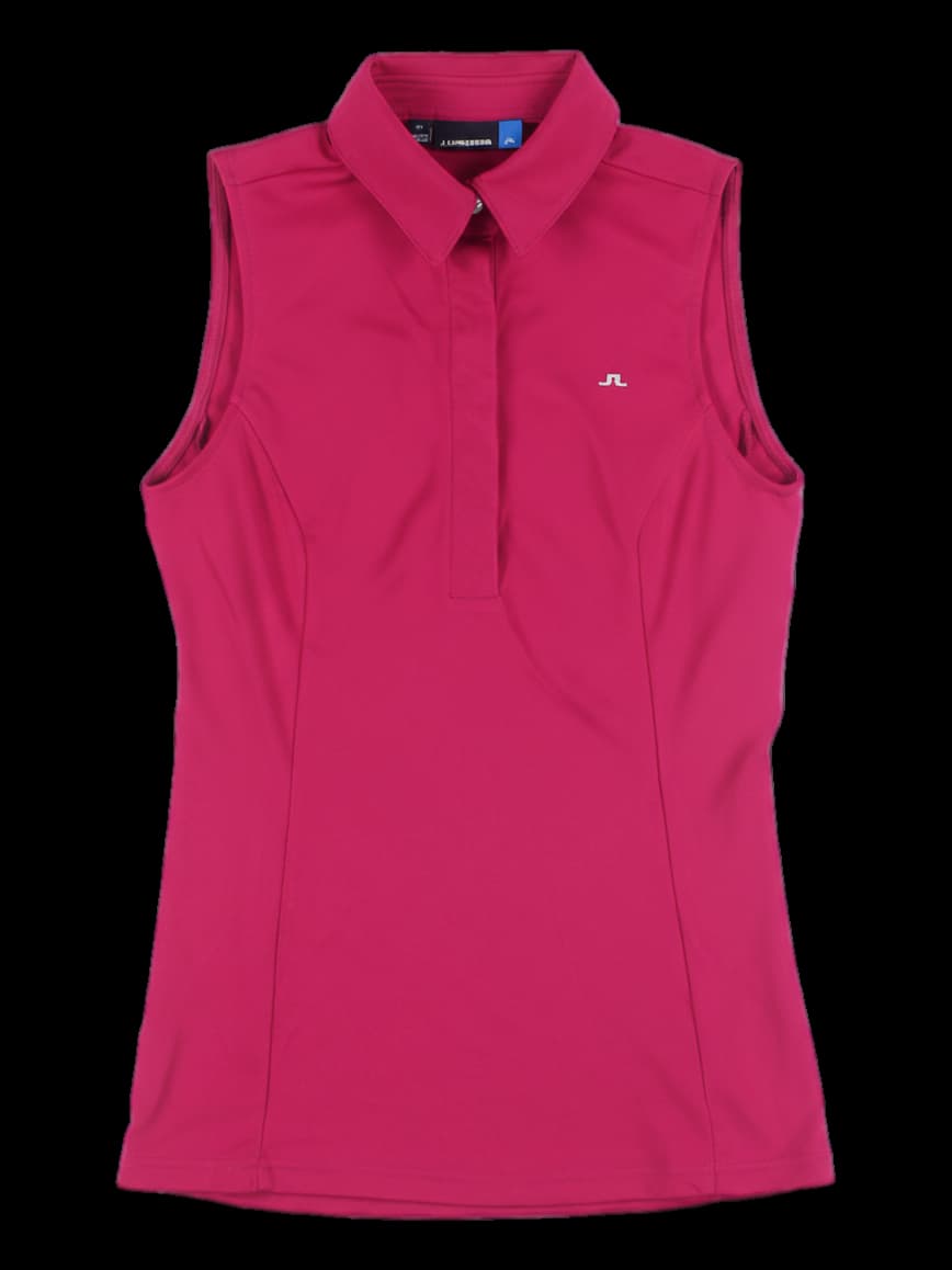 여성 민소매 카라 티