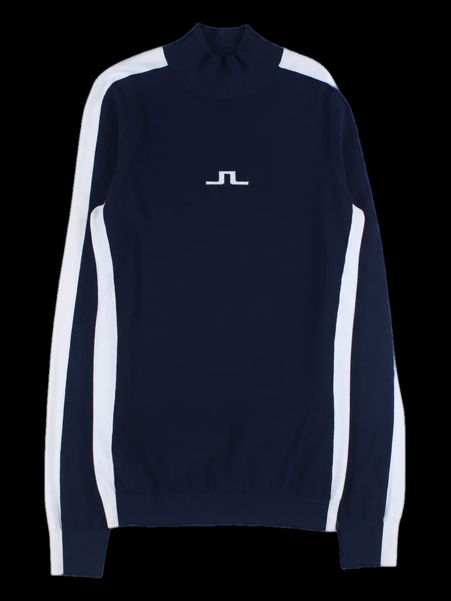 라인 포인트 긴팔 니트 티