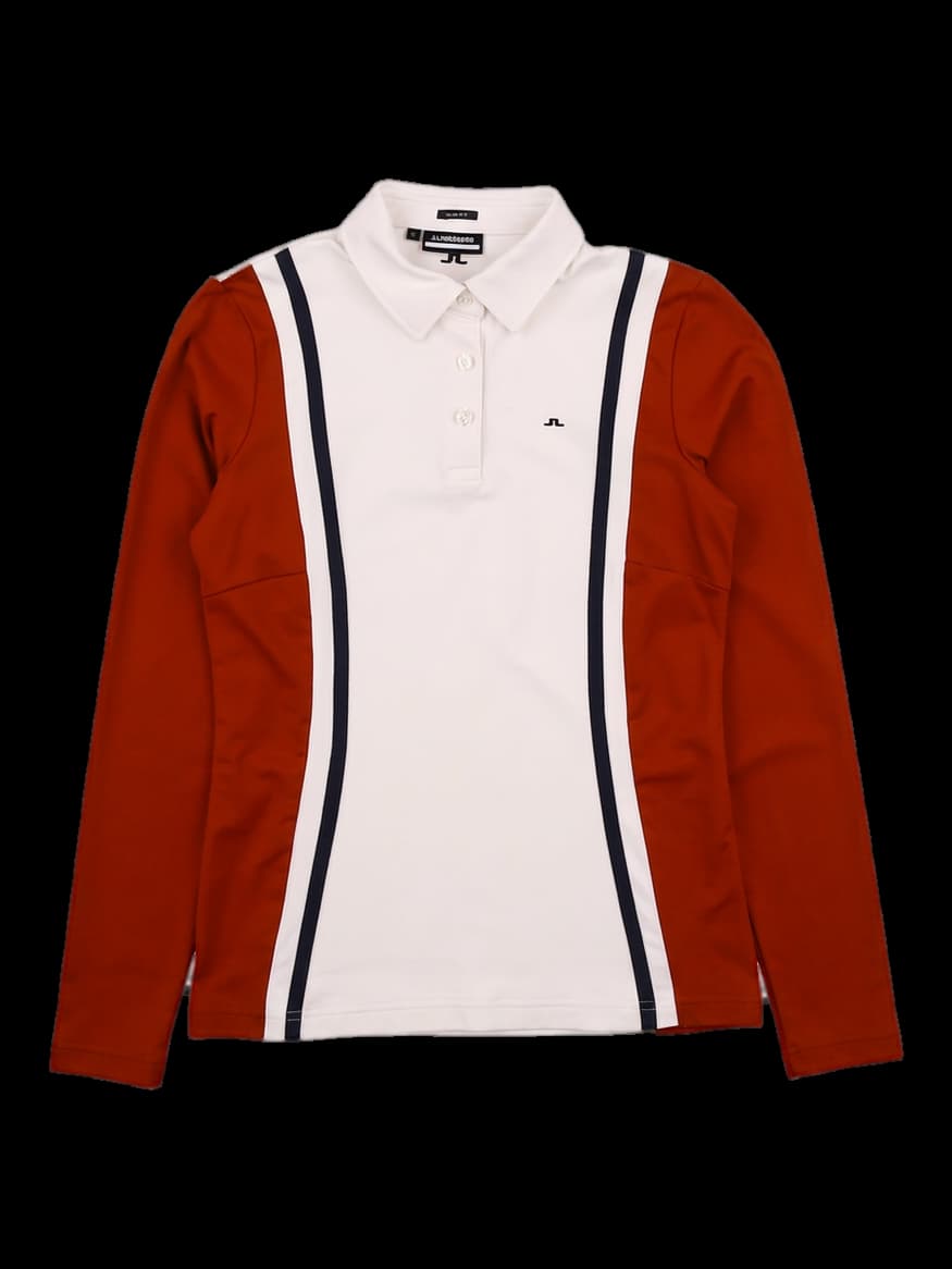 여성 긴팔 카라 티