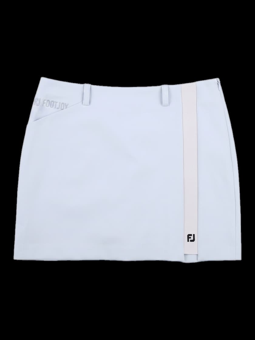 스카이블루 절개 라인 스커트