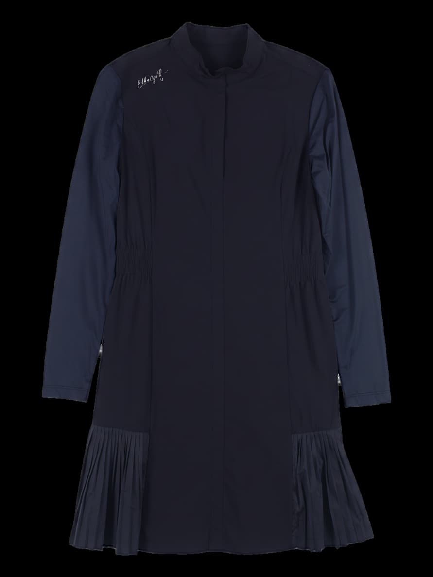 스냅 단추 긴팔 원피스