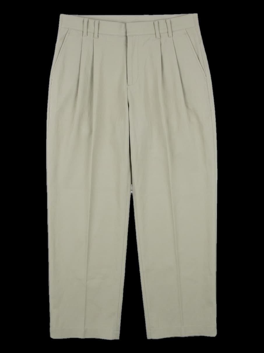 베이지 원턱 치노 팬츠