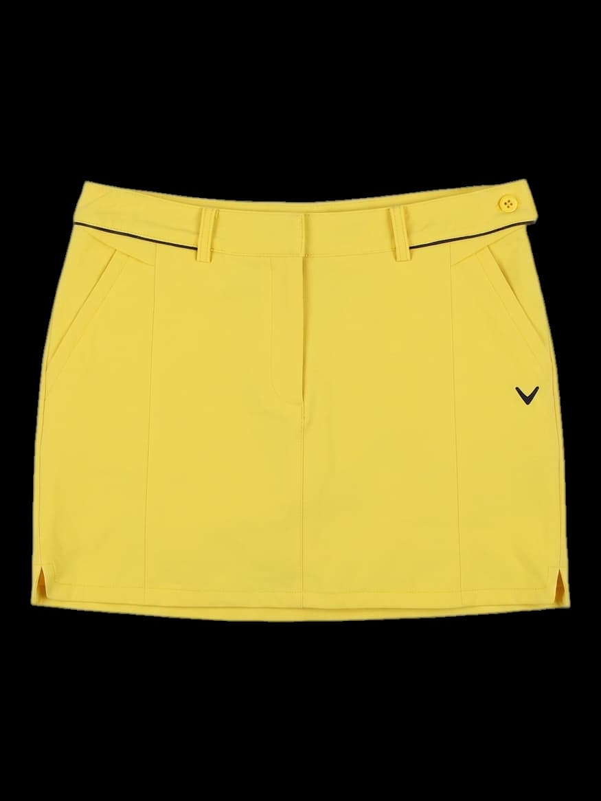 옐로우 A라인 미니 스커트