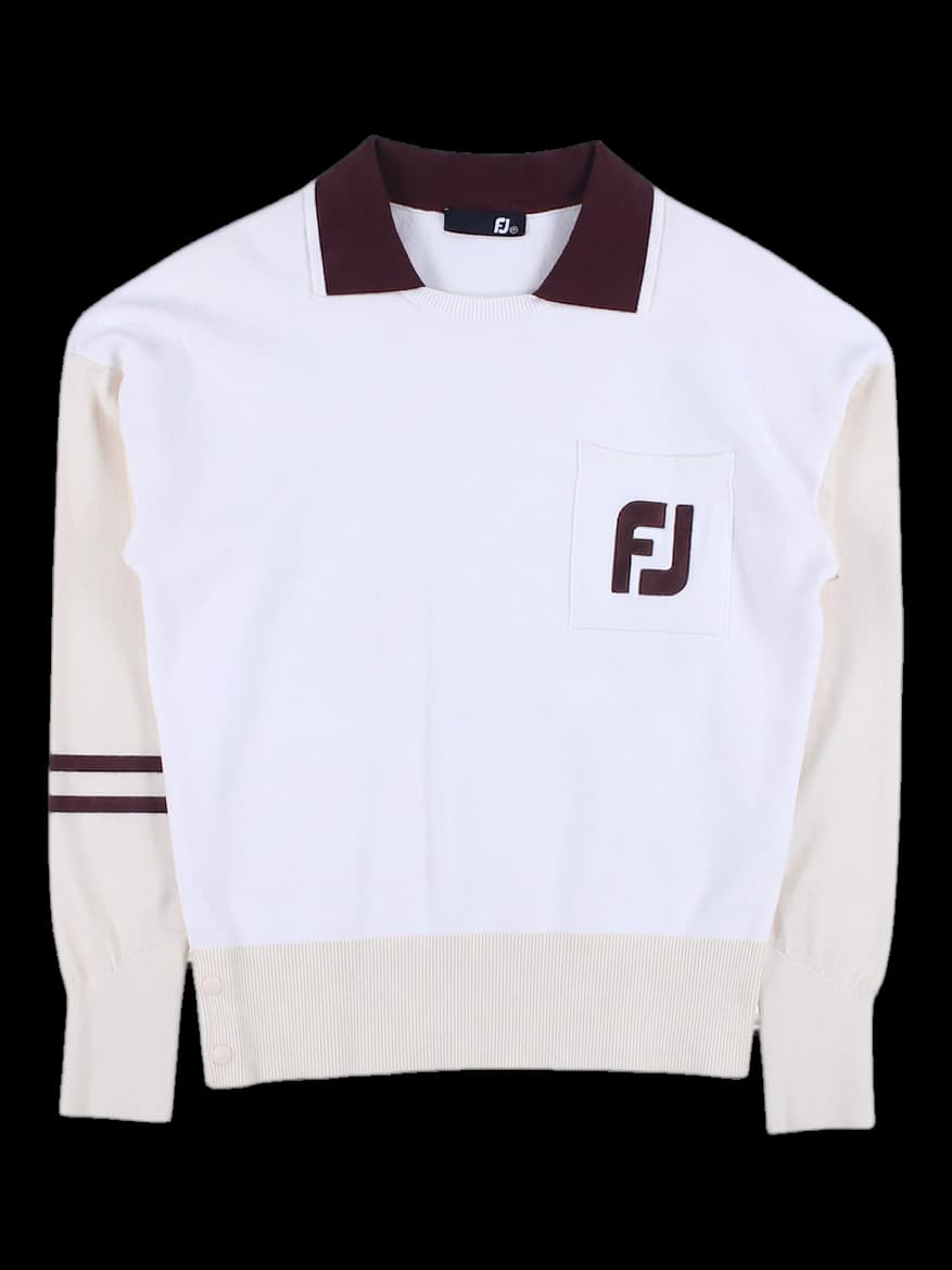 여성 니트 긴팔 카라 티