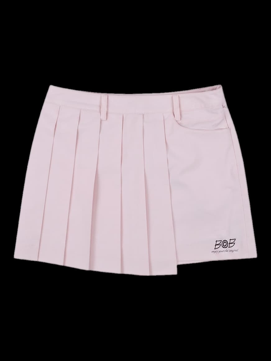 BOB 핑크 플리츠 스커트