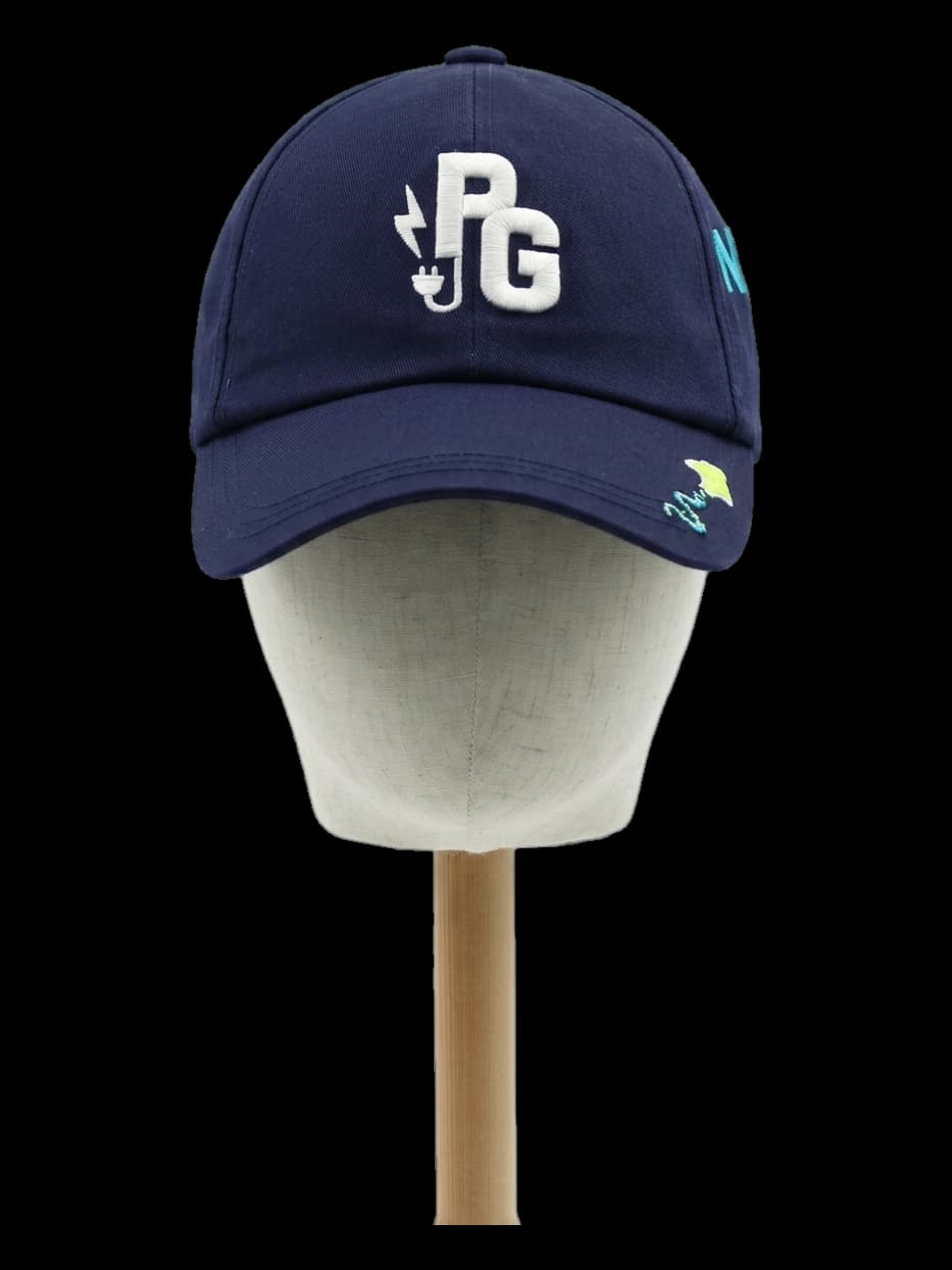 네이비 PG 자수 볼캡