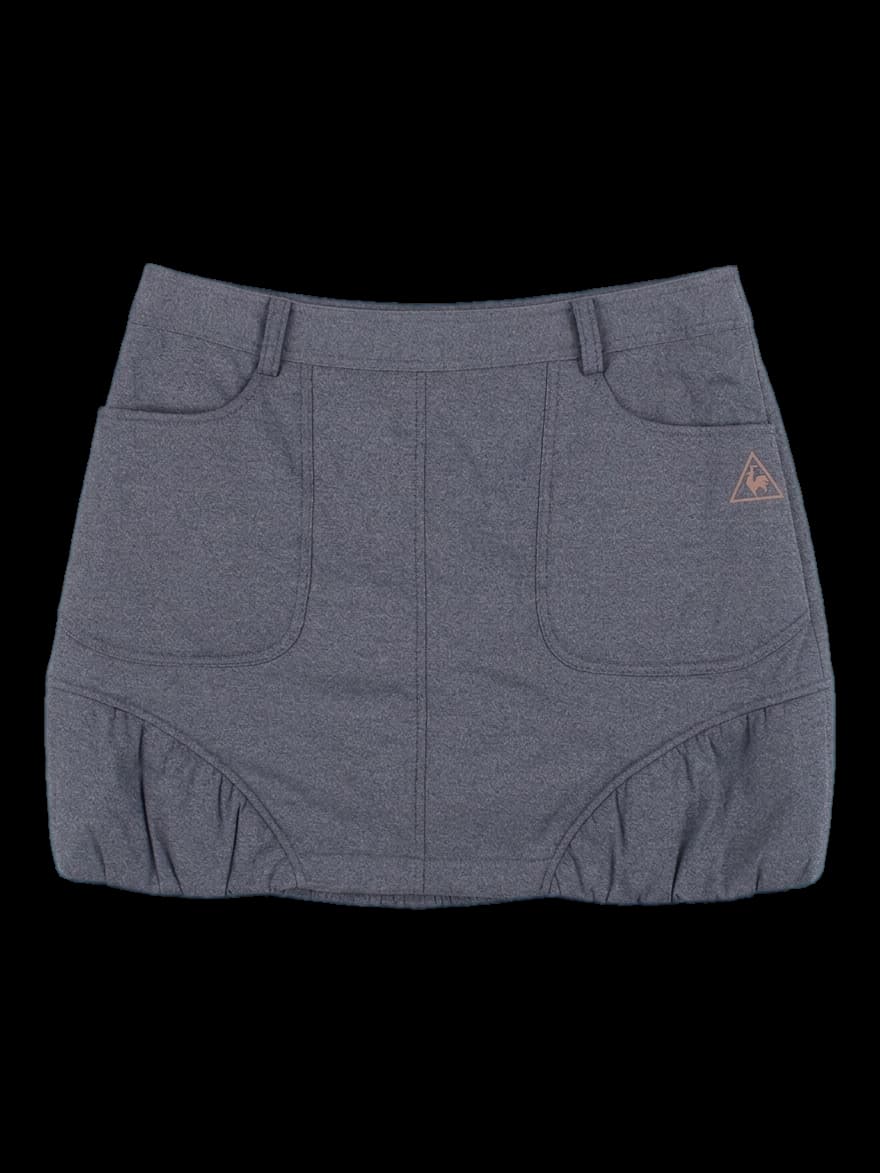 그레이 벌룬 핏 미니 스커트