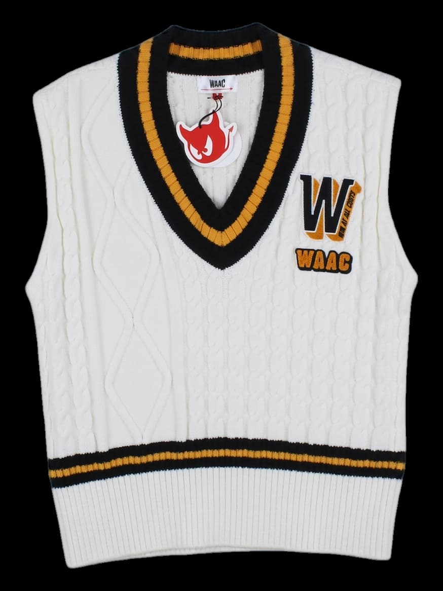 WAAC 케이블 니트 베스트