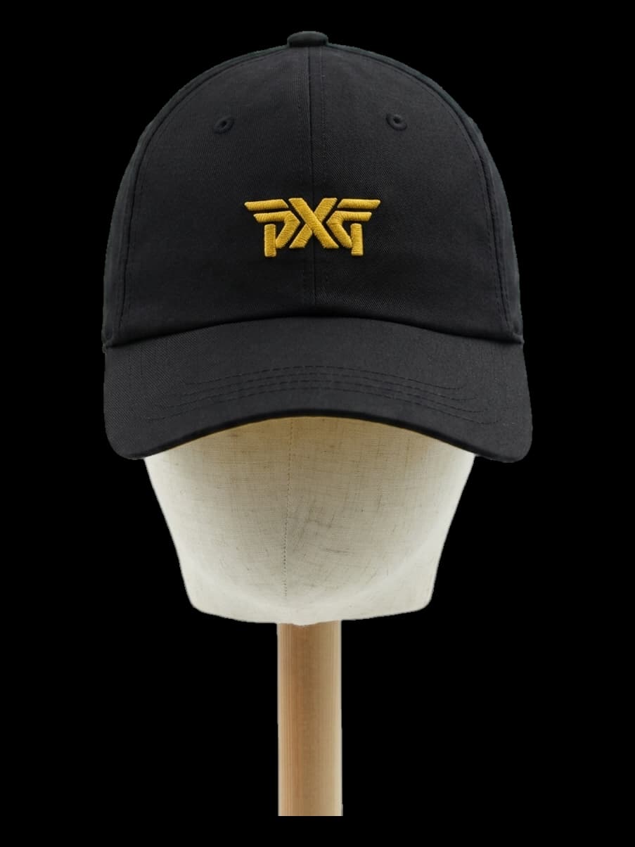 블랙 골드 로고 볼캡
