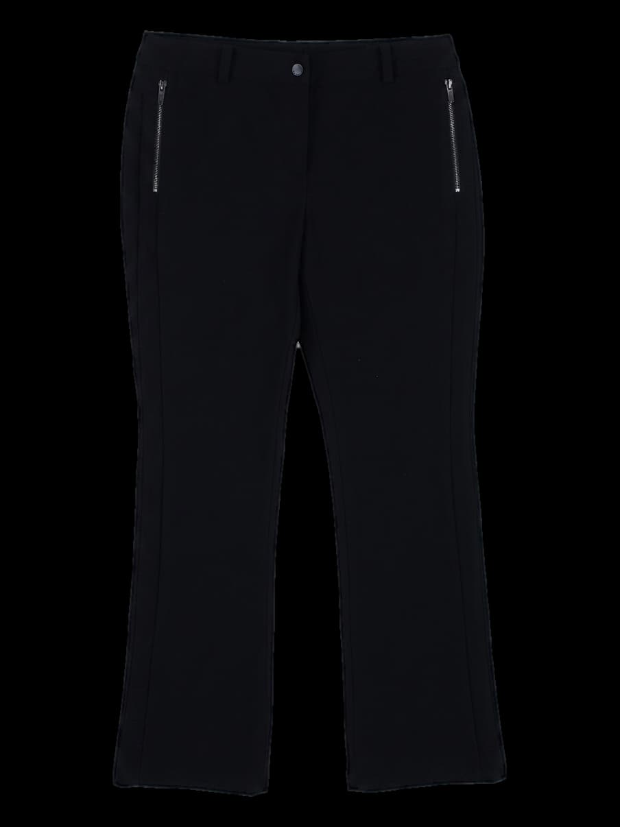 블랙 지퍼 포켓 슬림핏 팬츠