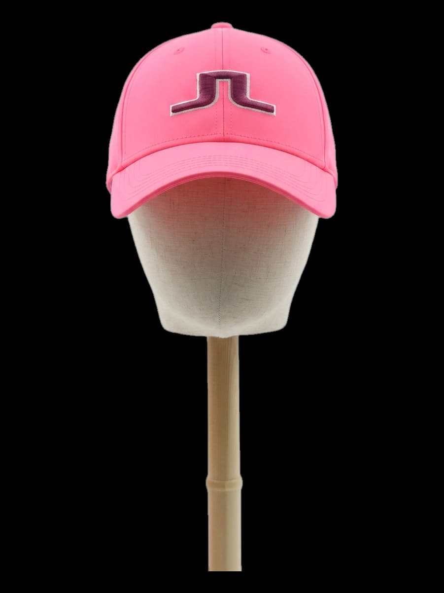 핑크 전면 로고 자수 볼캡