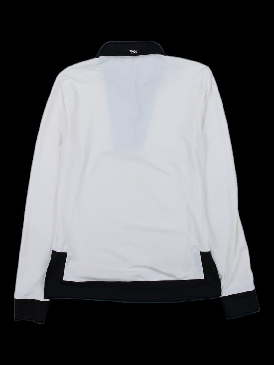 여성 PXG 배색 긴팔 카라 티셔츠