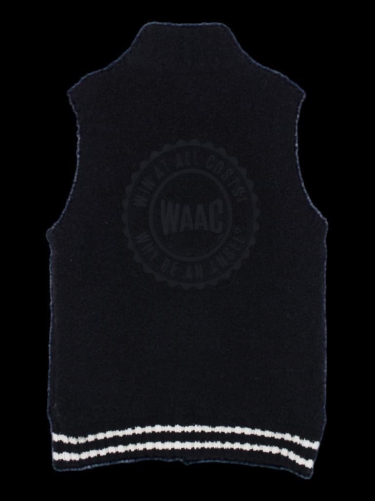 블랙 보아 퍼 지퍼업 베스트