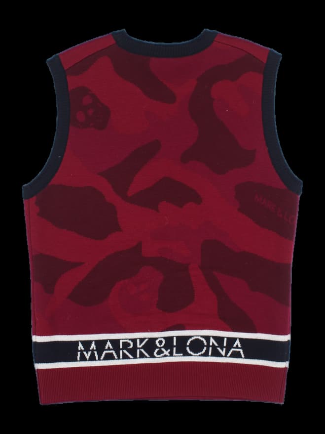 버건디 니트 베스트