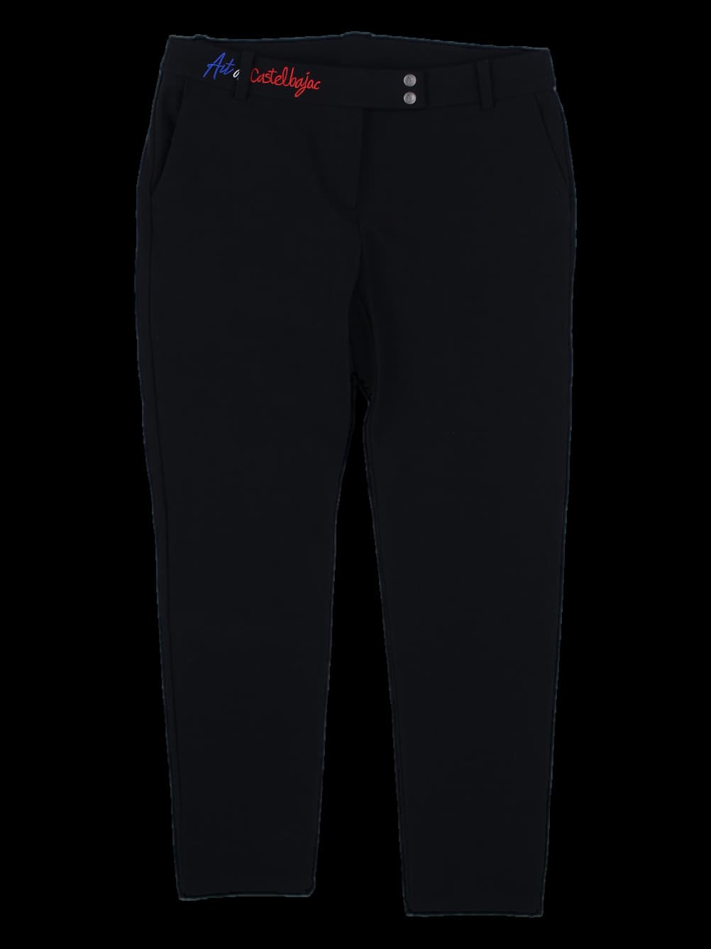 까스텔바작 블랙 로고 자수 긴바지