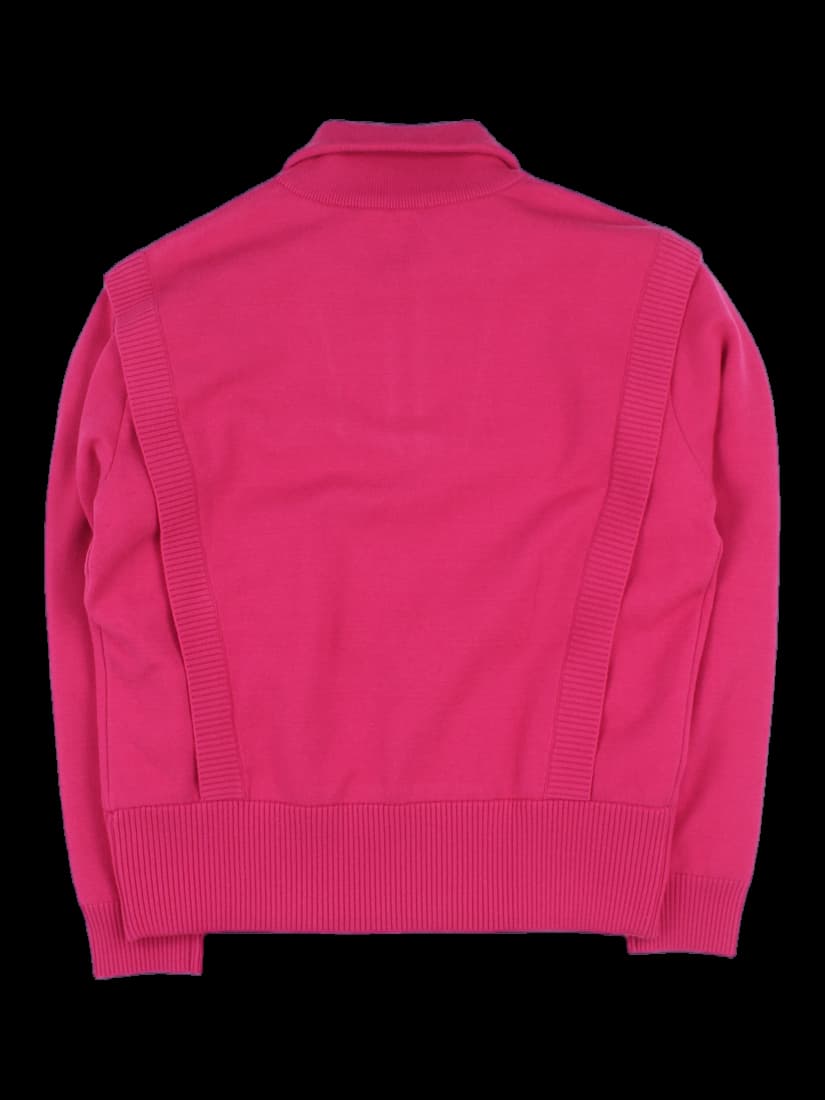 챌린저 핑크 반집업 니트 스웨터