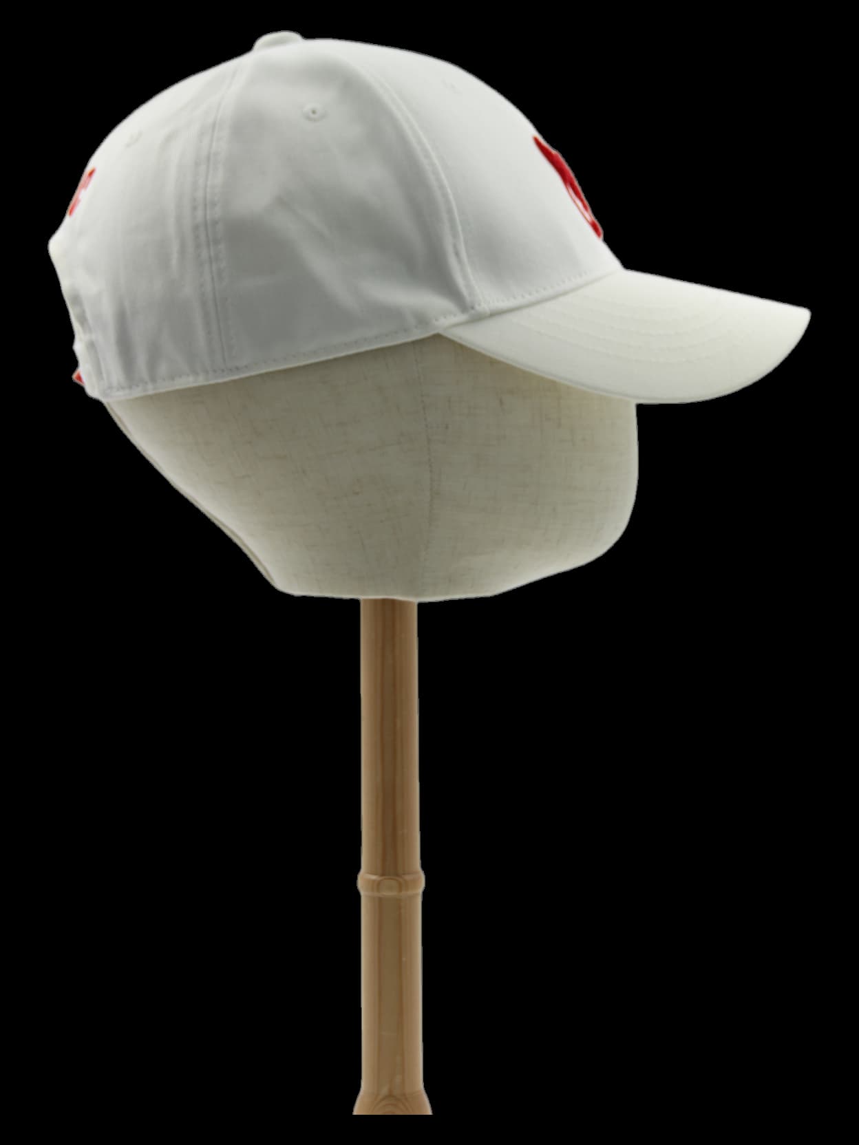 화이트 레드 악마 자수 볼캡