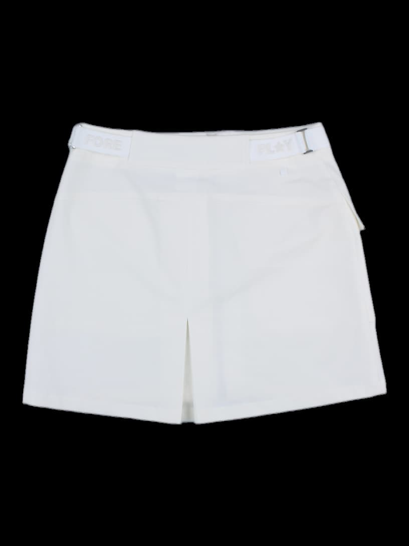 여성 화이트 카고 미니 스커트