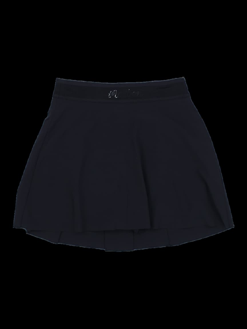 블랙 플리츠 골프 스커트