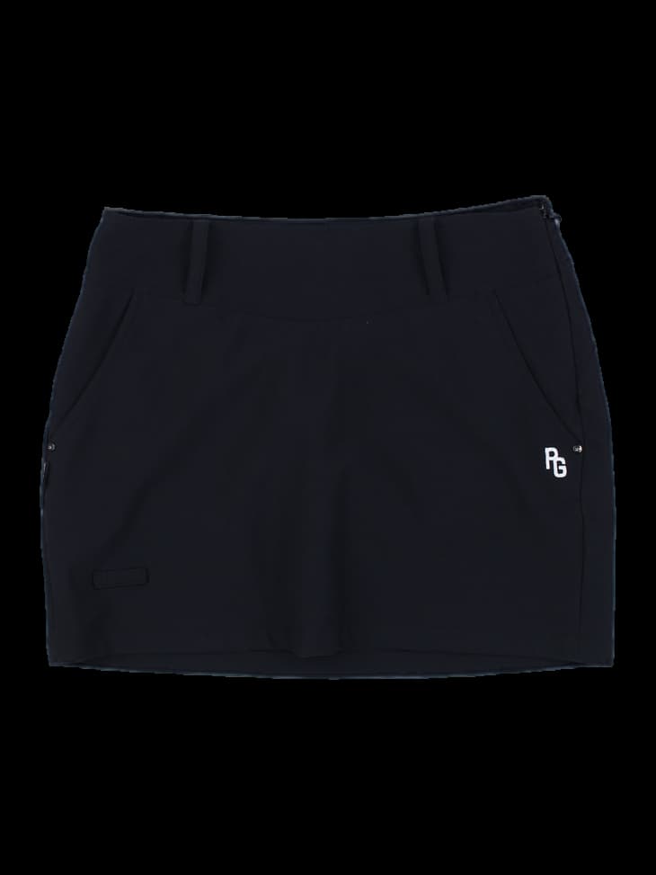 파리게이츠 블랙 로고 포인트 골프 스커트