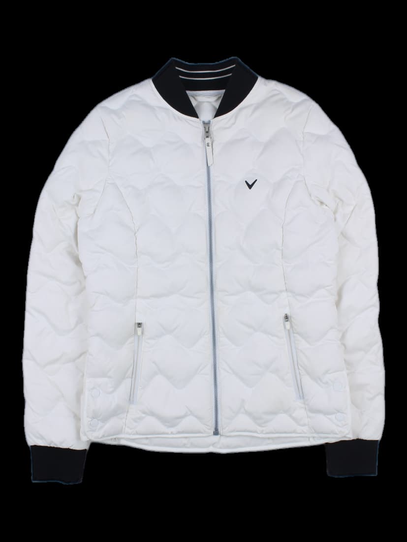 여성 퀼팅 경량 다운 점퍼 (화이트)