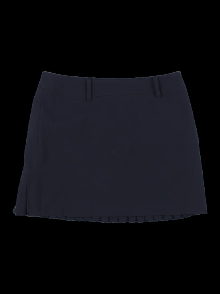 블랙 미니 주름 스커트