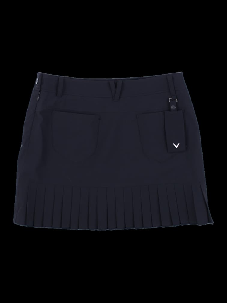 블랙 미니 주름 스커트