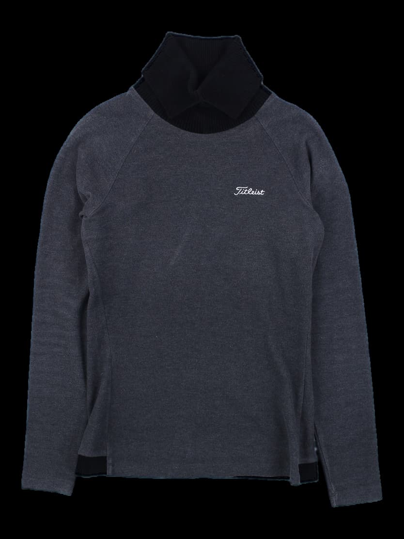 타이틀리스트 배색 터틀넥 긴팔 티셔츠