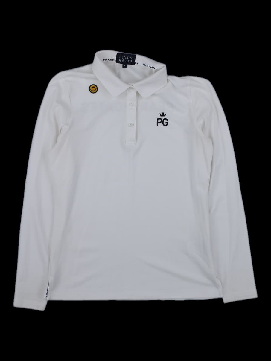 파리게이츠 여성 로고 프린트 긴팔 카라티셔츠