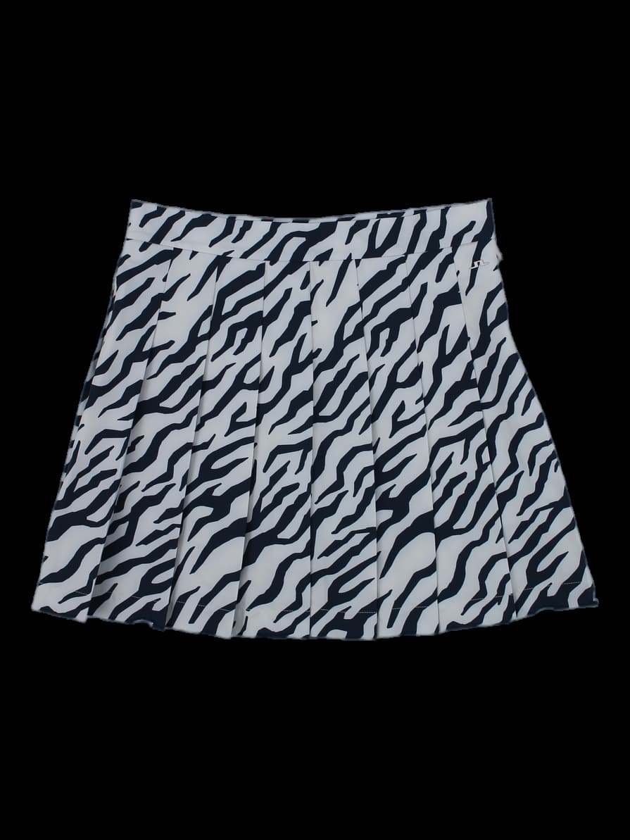 지브라 패턴 플리츠 미니 스커트