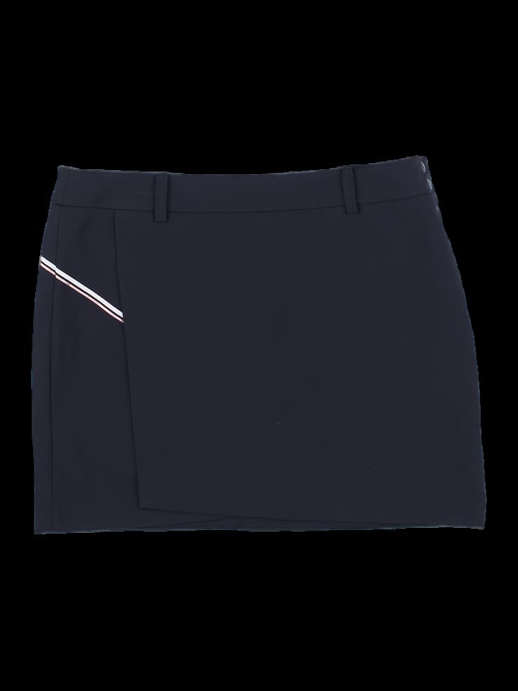 블랙 랩 스타일 미니 스커트