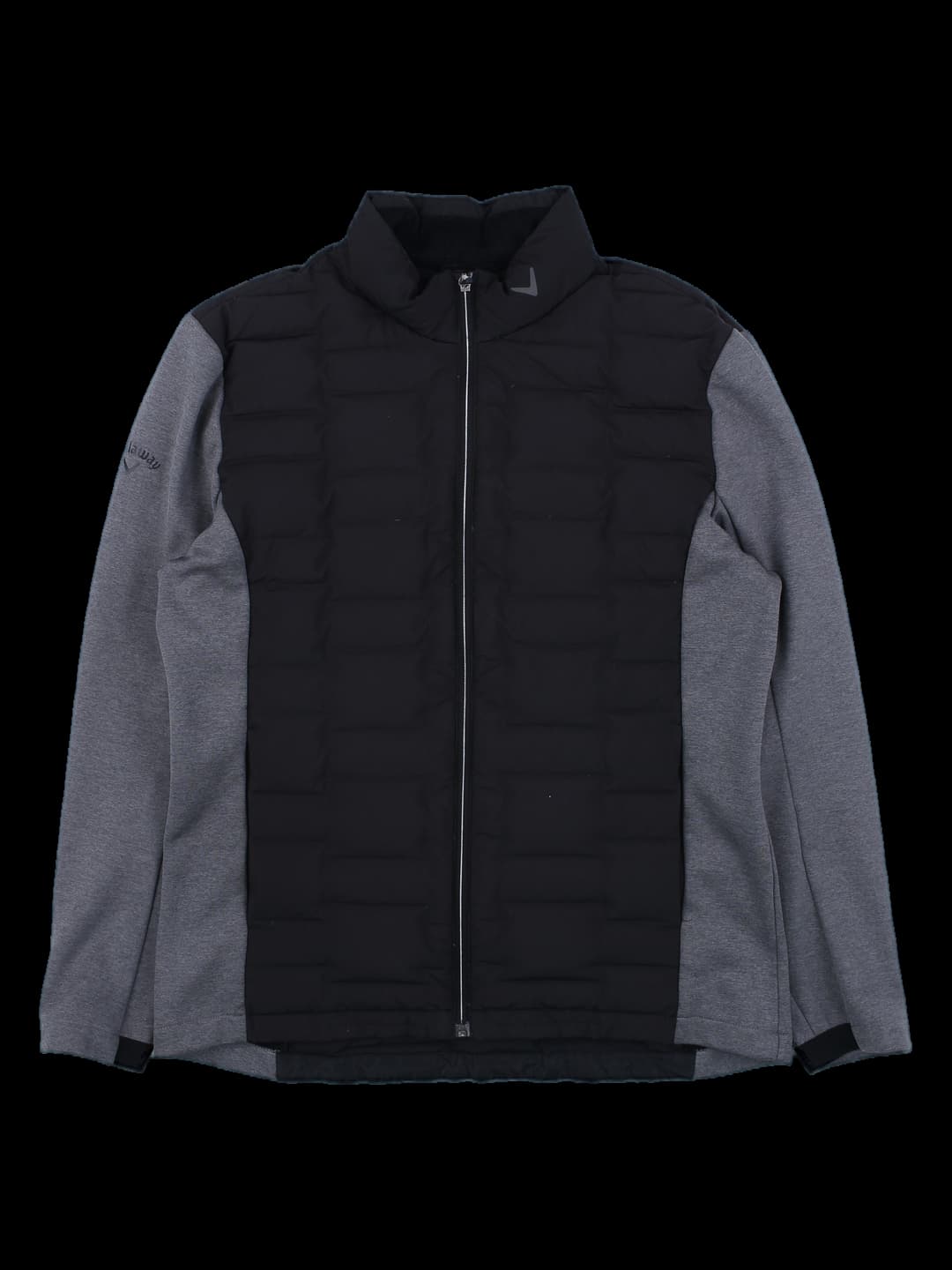 블랙/그레이 하이브리드 패딩 자켓