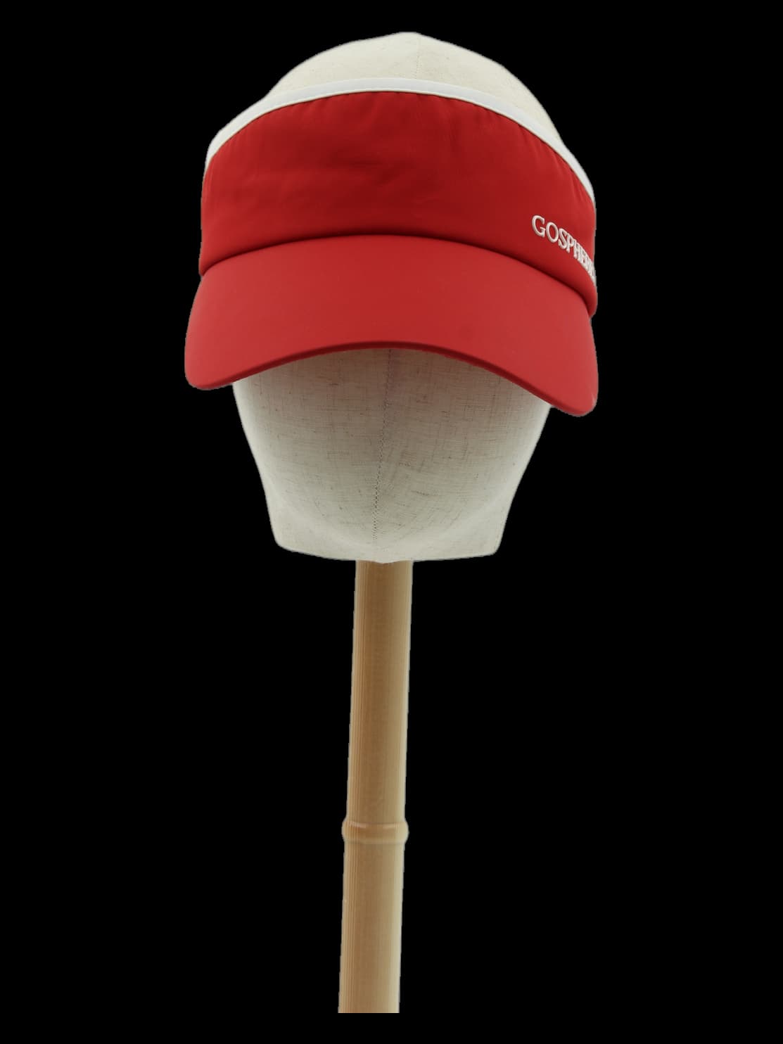 GOSPHERES 레드 배색 리본 썬바이저