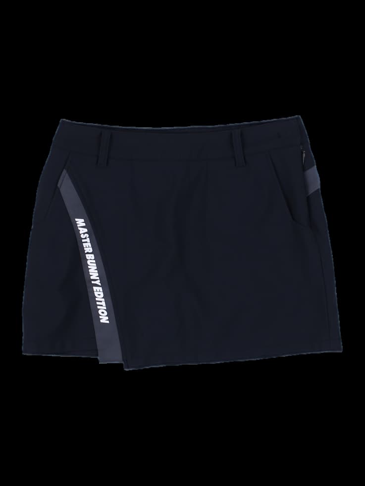 블랙 레터링 포인트 스커트