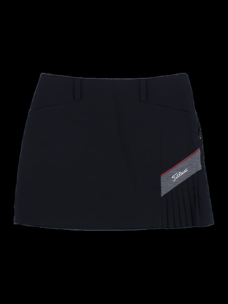 타이틀리스트 여성 골프 플리츠 큐롯 스커트 블랙