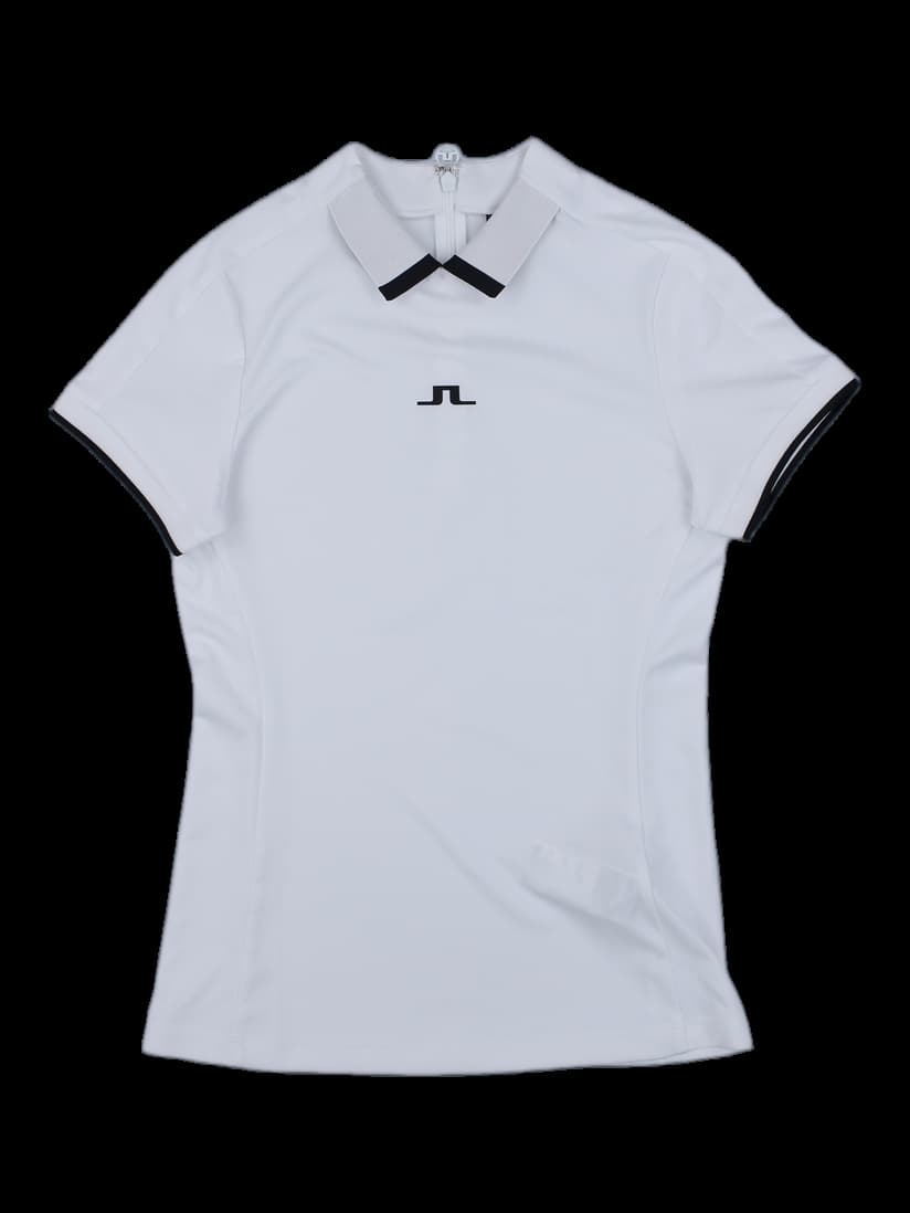 제이린드버그 여성 반팔 카라 티셔츠 화이트